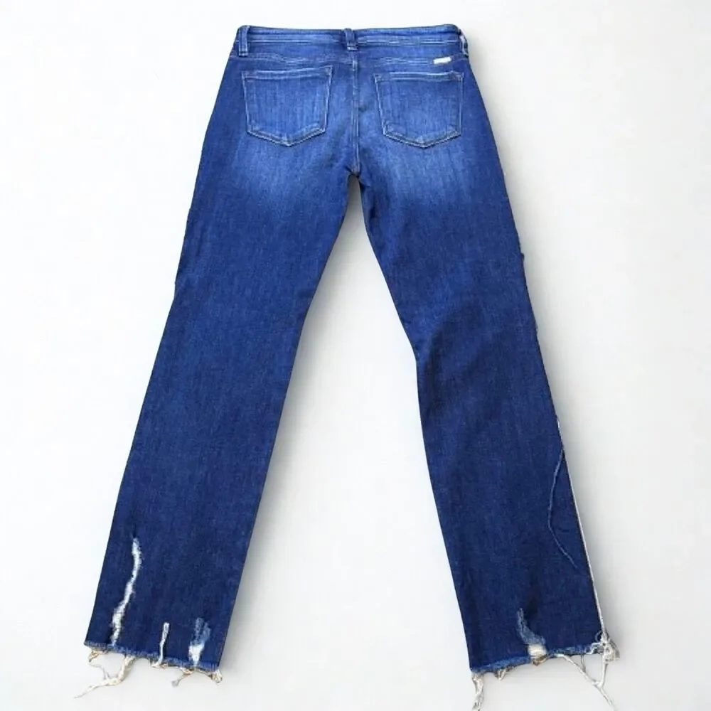 KanCan Womens Skinny Jeans Size 9 28 Medium Wash Distressed Raw Hem KC9341D